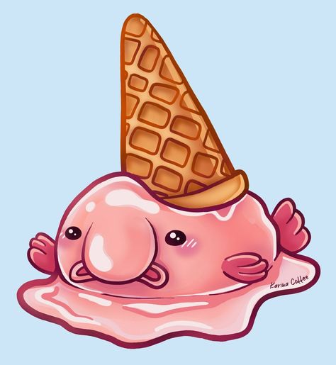 Blobfish Aesthetic, Blobfish Wallpapers, Blob Fish Drawing, Blobfish Drawing, Blob Fish, Ugly Animals, Weird Fish, Coffee Illustration, Cute Sketches