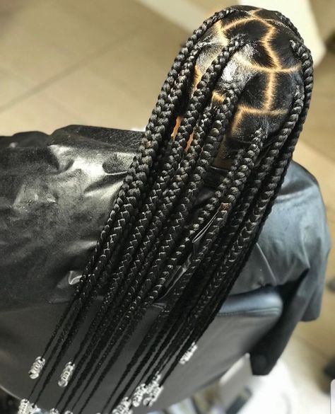 Large Knotless, Large Box Braids, Black Hair Updo Hairstyles, Short Box Braids Hairstyles, Big Box Braids, Big Braids, Big Box Braids Hairstyles, Black Ponytail Hairstyles, Feed In Braids Hairstyles