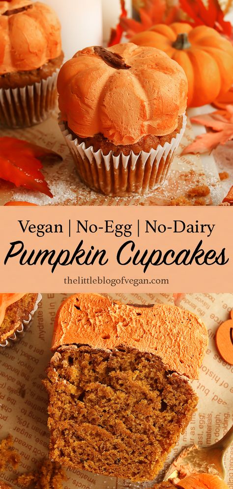 Vegan Pumpkin Cupcakes, Spiced Cupcakes, Pumpkin Spice Doughnuts, Pumpkin Spice Cheesecake, Vegan Pumpkin Spice, Dairy Free Eggs, Spice Cupcakes, Vegan Thanksgiving, Pumpkin Cupcakes