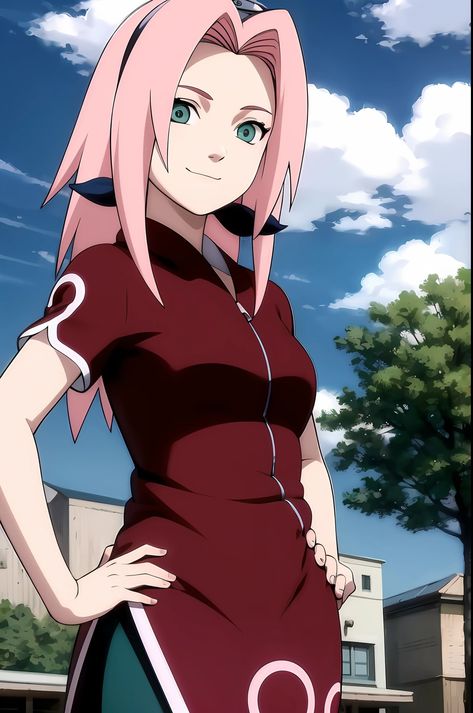 Sakura From Naruto, Sakura In Boruto, Sakura Haruno Boruto, Sakura Haruno Redesign, Sakura Haruno Long Hair, Sakura Hair, Sakura Long Hair, Sakura And Hinata, Sakura Naruto