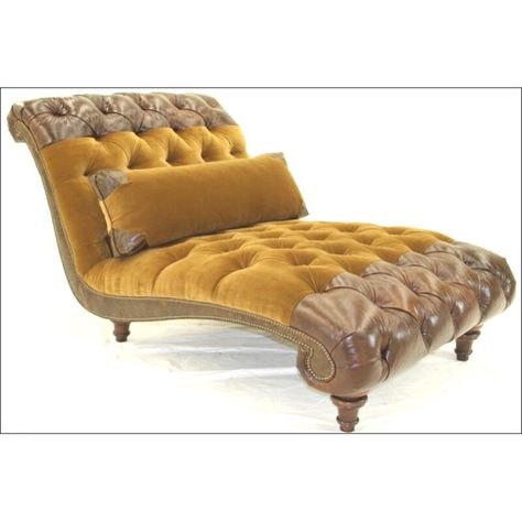 Old Hickory Tannery Tufted Chaise Lounge | Perigold Living Room Chaise, Tufted Chaise Lounge, Windsor Chairs, Old Hickory Tannery, Chairs Office, Leather Chaise, Old Hickory, Leather Sofas, Chaise Lounges