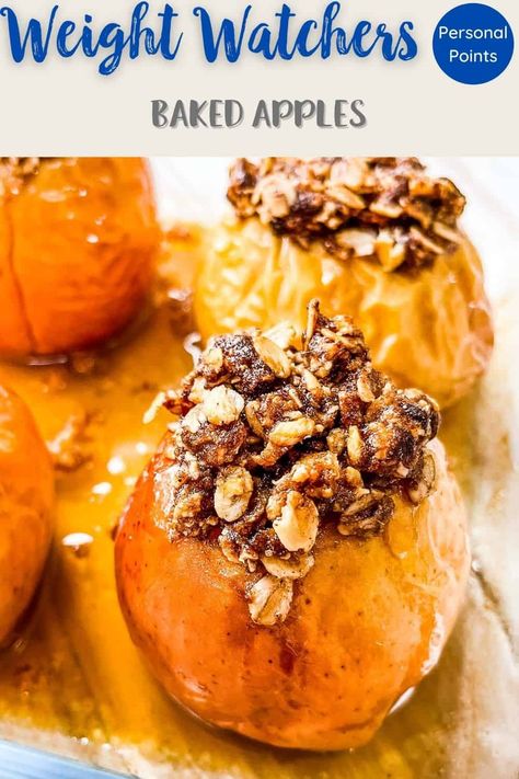 These Baked Apples are a great Weight Watchers dessert recipe. Sweet and buttery they work out between 4 & 5 Points per serving depending on your plan. #wwdessertrecipes #bakedapples #weightwatchersrecipes #personalpointsplan Weight Watchers Apple Recipes, Low Calorie Baked Apples, Stuff To Make For Dinner, Best Ww Recipes, Weight Watcher Salads, Weight Watchers Pasta Recipes, Weight Watchers Pasta, Low Points Weight Watchers, Eating Healthy On A Budget