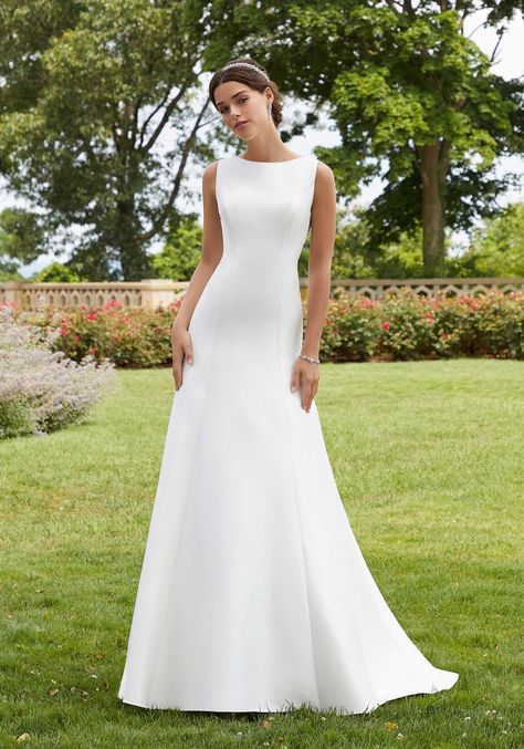 Gown Neckline, Mori Lee Bridal, Jeweled Wedding Dress, Ian Stuart, Timeless Wedding Dress, Classic Wedding Dress, Dress Simple, Beautiful Dream, A Line Gown