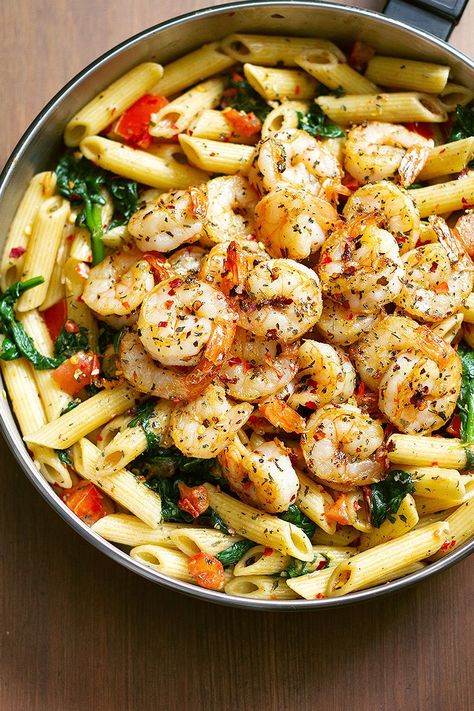 3 Spinach Shrimp Pasta, Shrimp Spinach Pasta, Shrimp And Spinach, Cheese Shrimp, Shrimp Spinach, Shrimp And Pasta, Spicy Grilled Shrimp, Recipes Cheese, Recipe Shrimp