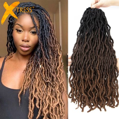 Synthetic Crochet Braids Hair Curly Faux Locs Gypsy Braiding Hair Extension Ombre Color Soft Fluffy Dreadlocks For Black Women _ - AliExpress Mobile Curly Faux Locs, Marley Braids, Crochet Braids Hair, Ombre Hair Extensions, Crochet Braids Hairstyles, Braids Hair, Braid In Hair Extensions, Braiding Hair, Hair Curly