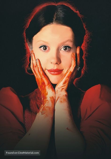 key art image for Pearl (2022) Pearl 2022, Mia Goth, A Woman, Paint