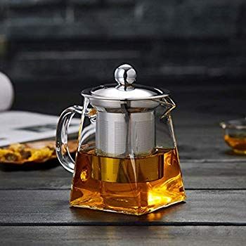 lujiaoshout Clear High Borosilicate Glass Tea Pot with Removable Stainless Steel Infuser Heat Resistant Loose Leaf Teapot Microwavable and Stovetop Safe Tea Set: Amazon.co.uk: Kitchen & Home Glass Tea Set, Tea Brewer, Glass Filter, Tea Pitcher, Glass Teapot, Heat Resistant Glass, Pyrex Glass, Tee Set, Flower Tea