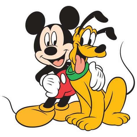 Mickey Mouse Wall Art, Male Cartoon Characters, Pluto Disney, Mickey Mouse Images, Disney Clipart, Walt Disney Mickey Mouse, Mickey Mouse Art, Mickey Y Minnie, Disney Favorites