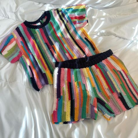 **EDIT - CALL CLOSED**TESTER CALL!!!! The joseph set!!! Matching tshirt and shorts!! Literally what else could you possibly want ????… | Instagram Knit Set Pattern, Crochet On Tshirt, Crochet Matching Set, Tshirt Crochet, Tshirt And Shorts, Crochet Shirts, Summer Crochet Clothes, Crochet Tee, Crochet T Shirts