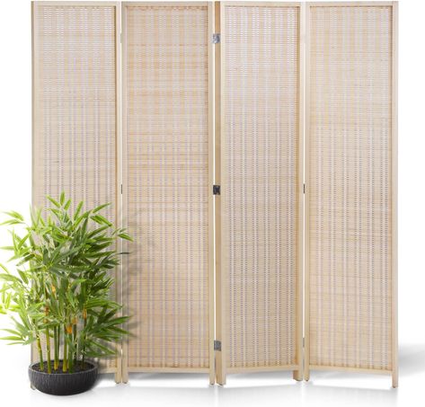 Mid Century Modern Room Dividers, Home Office Natural, Room Divider Folding, Room Separator, Freestanding Room Divider, Privacy Partition, Portable Partitions, Folding Screen Room Divider, Bamboo Room Divider