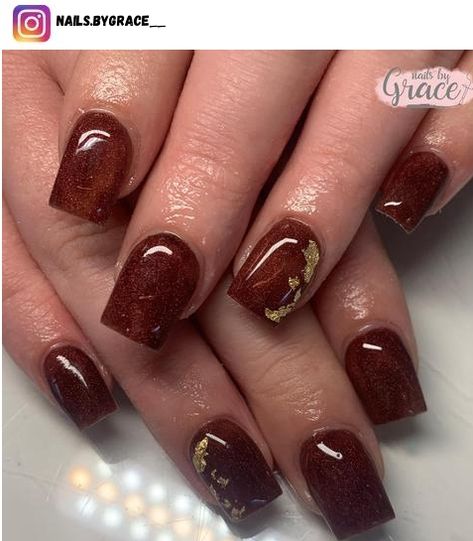 56 Autumn Fall Nail Ideas for 2022 - Nerd About Town Fall Nail Designs 2023 Square, Short Square Dip Powder Nails Fall, Simple Acrylic Nail Designs Classy, Short Square Dip Nail Ideas, Short Square Fall Nails 2023, Cute November Nails Square, Fall Gel Nails Designs Autumn Short, October Nails Short Square, Fallnails Autumn 2023