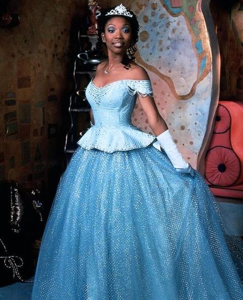 Brandy- cinderella  i love this dress!! Black Disney Princess, Rodgers And Hammerstein's Cinderella, Brandy Norwood, Cinderella Movie, Princesa Tiana, Cinderella Costume, Cinderella Story, Black Princess, Cinderella Dresses