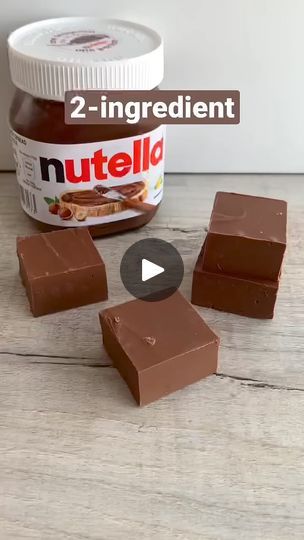 Nutella Desserts Easy, Angel By The Wings, Nutella Dessert Recipes, 2 Ingredient Fudge, Food Reels, Nutella Fudge, Nutella Desserts, Homemade Nutella, Cooking Chocolate