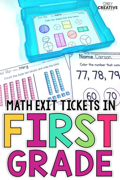 Math Exit Tickets, Exit Slips, Math Organization, Writing Rubric, Common Core Kindergarten, Math Assessment, Math Instruction, Exit Tickets, Teaching First Grade