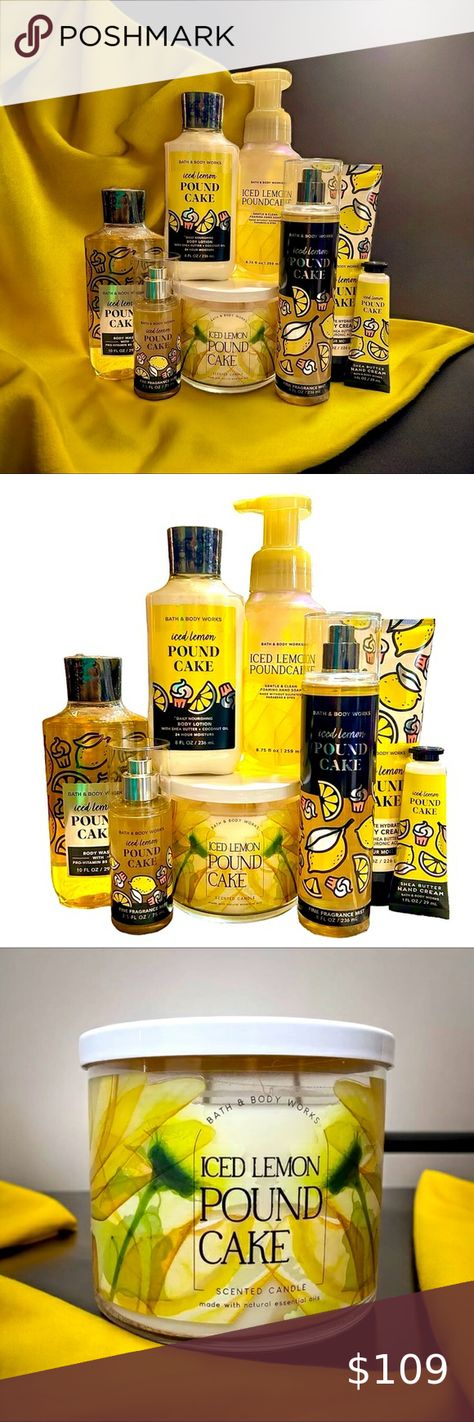 BATH AND BODY WORKS ICED LEMON POUND CAKE 
BODY CARE AND CANDLE BUNDLE Iced Lemon Pound Cake, Mini Fragrance, Lemon Pound Cake, Foaming Hand Soap, Lemon Cake, Fragrance Mist, Pound Cake, Lemon Zest, Hand Cream