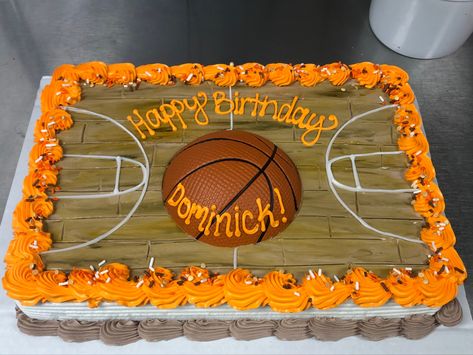 Sports Sheet Cake, Basketball Court Cake, Bday Cookies, Basketball Theme Birthday, Bd Ideas, Dq Cakes, Sports Cakes, Southern Mississippi, 12 Birthday