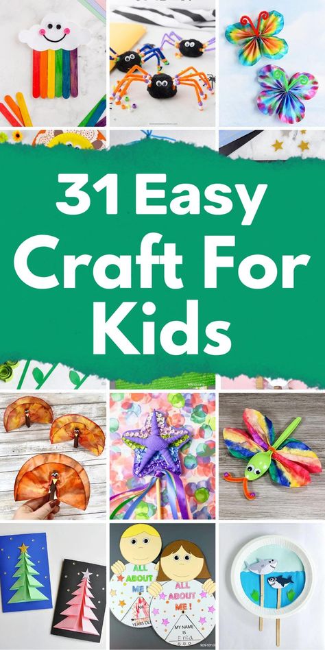 Are you looking for fun and easy craft ideas for kids? Look no further! These creative projects will keep your little ones entertained for hours. From paper plate animals to Popsicle Sticks Craft, there's something for every skill level. Easy Paper Crafts Diy, Crafts For Seniors, Craft Projects For Kids, Crafts For Kids To Make, Easy Craft, Craft For Kids, Paper Crafts For Kids, Childrens Crafts, Easy Crafts For Kids