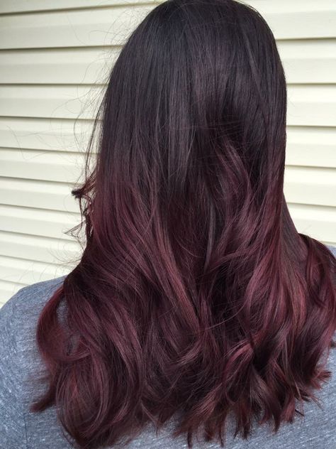 Burgundy Balayage Long Hair, Wine Hair Colour For Indian Skin, Wine Red Ombre Hair, Hair Colour For Indian Skin Brown Ombre, Burgundy Hair Colour For Indian Skin, Ombre Burgundy Hair, Burgundy Ombre Hair, Ombre Red Hair, Wine Red Hair Color