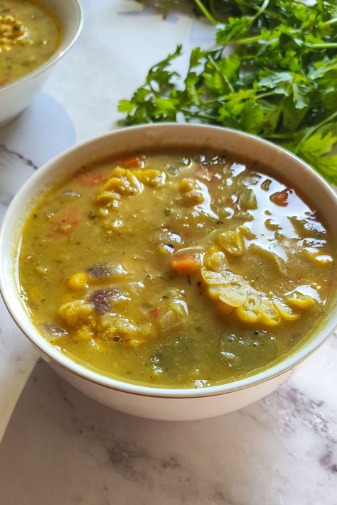 Trini Corn Soup Recipe, Trinidad Corn Soup Recipe, Caribbean Corn, Caribbean Soup, Trinidad Food, Trinidadian Recipes, Corn Soup Recipes, Trinidad Recipes, Trini Food