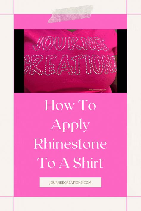 Diy Rhinestone Shirt Ideas, How To Rhinestone A Shirt, How To Apply Rhinestones To Fabric, Diy Bling Shirt, Bedazzled Shirts Diy Rhinestones, Bedazzling Ideas Clothes, How To Bedazzle Clothes, Bling Shirts Diy, Diy Rhinestone Shirt