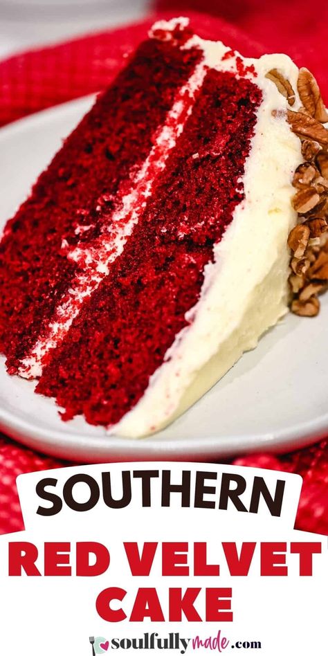 Wesson Oil Cake, Southern Red Velvet Cake From Scratch, Divas Can Cook Red Velvet Cake, Southern Living Red Velvet Cake Recipe, Red Velvet Cake With Cream Cheese Icing, Red Velvet Cake With Pecans, Icing For Red Velvet Cake, Southern Red Velvet Cake Recipe, Red Velvet Cake From Scratch