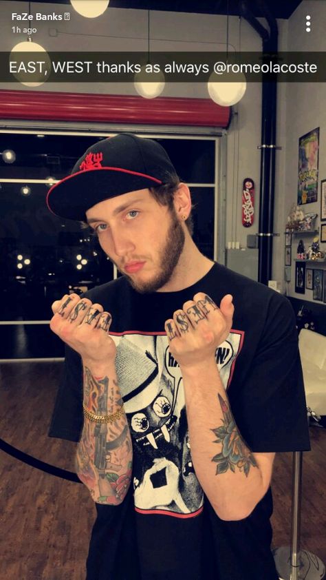 Faze Banks Tattoo, Banks Tattoo, Faze Banks, Faze Clan, Alissa Violet, Chantel Jeffries, Banks, Baseball Cards, Tattoos