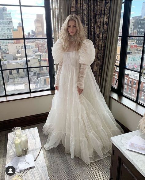 Regal Wedding Dress Romantic, Nontraditional Wedding Dress Long Sleeve, Selkie Wedding Dresses, 90s Wedding Dress, Big Dress, Bridal Gown Inspiration, Gown Inspiration, Bridal Inspiration, Wedding Dress Inspiration