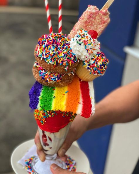 @elmstreetdiner shared a photo on Instagram: “🎉 🌈 🎂 Welcome our NEWEST MILKSHAKE to the PARTY 🎉 Funfetti Birthday Cake that has Birthday Cake Mix INSIDE the Milkshake‼️ 🎂 🎂 🎂…” • Mar 1, 2021 at 10:05pm UTC Cake Batter Milkshake, Cake Milkshake, Funfetti Birthday Cake, Funfetti Birthday, Awesome Things, Cake Batter, Food Cravings, I Love Food, Love Food