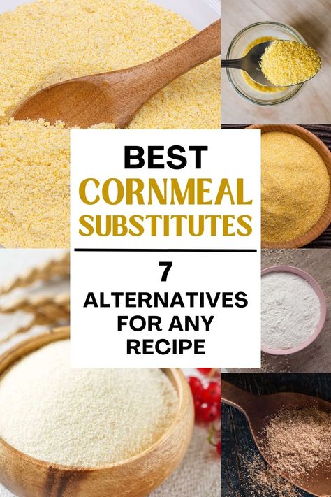 And many other substitutes Cream Of Wheat Cornbread, Self Rising Cornmeal Recipe, Pantry Stockpile, How To Make Cornmeal, Blue Cornmeal, Cooking Substitutes, Corn Allergy, Instant Polenta, Cornmeal Recipes