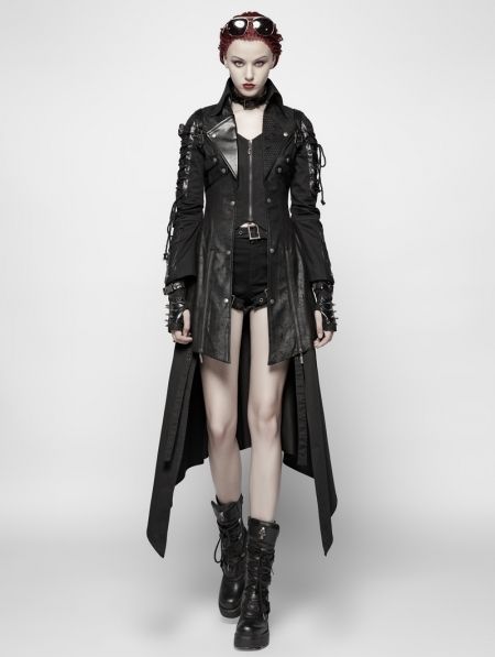 Gothic Trench Coat, Victorian Coat, Gothic Coat, Punk Rave, Estilo Punk, Style Punk, Style Noir, Gothic Outfits, Trench Coats Women