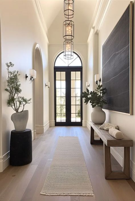 Moderne Have, Entry Way Design, Home Entrance Decor, Entry Way, Dream House Interior, Decor Minimalist, Dream House Plans, Dream House Decor, Ideas Living