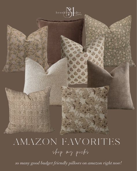 Amazon Pillow Covers, Amazon Pillow, Couch Pillow Arrangement, Throw Pillow Combinations, Amazon Bedding, Pillow Combos, Throw Pillows Bedroom, Apartment Makeover, Throw Pillows Living Room