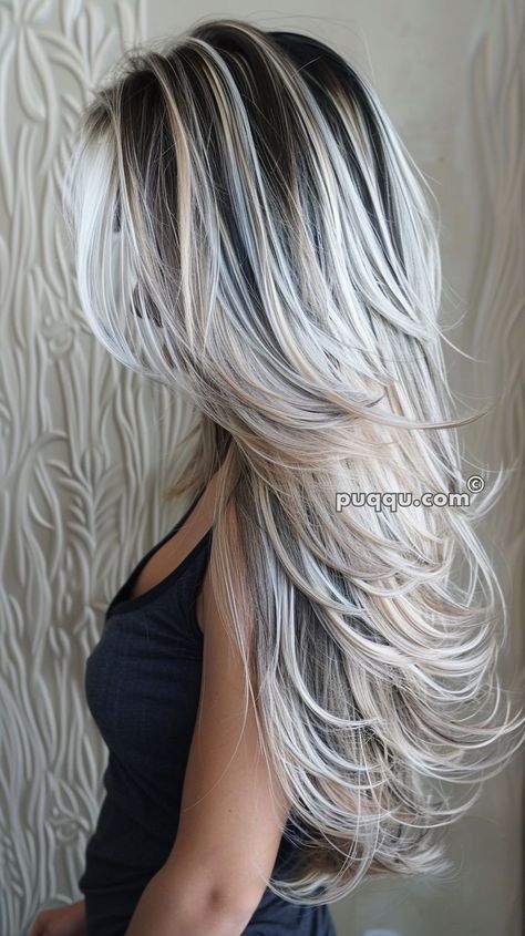 Jayne Matthews, Blonde Hair With Lowlights, Long Silver Hair, Hair With Lowlights, Silver Blonde Hair, Icy Blonde Hair, Gorgeous Gray Hair, Grey Hair Inspiration, Silver Hair Pin