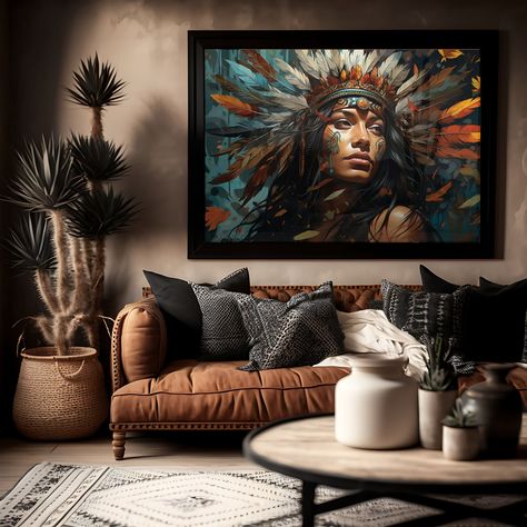 American Indian Art, Native American Poster/Native American Wall Art, Modern Wall Art, Shaman Art Print, Bohemian Wall Art, Indian Art, Art Modern Native American Decor, Indigenous Home Decor, Native American Bedroom Decor, Native American Furniture, Native American Decorating Ideas, Native American Bedroom Ideas, Indigenous Decor, Boho Luxe Living Room, Native American Living Room