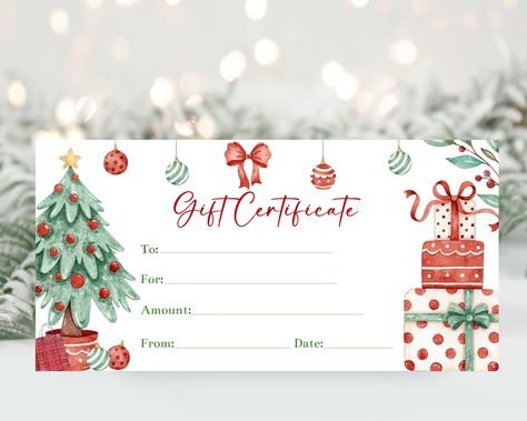 Christmas Vouchers, Christmas Gift Certificate Template, Christmas Gift Vouchers, Christmas Gift Certificate, Christmas Coupons, Printable Gift Certificate, Voucher Template, Voucher Design, Gift Card Template