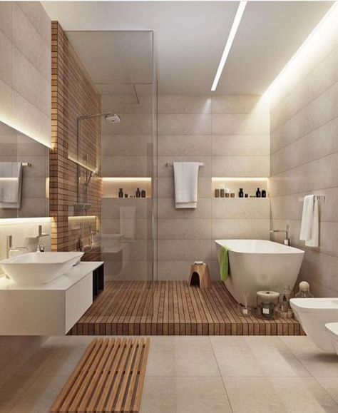 Makeover Kamar Mandi, Bilik Air, Spa Bathroom, Loft Interior Design, Bad Inspiration, Loft Interiors, Bathroom Reno, Bathroom Design Luxury, Diy Bathroom Decor