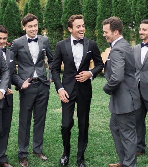 Grey Groom Tuxedo, Tuxedo Black Men, Charcoal Groomsmen, Men's Tuxedo Wedding, Groom Suit Black, Black Men Suits, Charcoal Wedding, Wedding Groomsmen Attire, Suits For Wedding