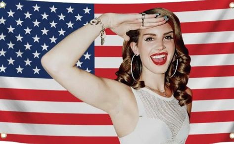 Lana Del Rey Flag, Lana Del Rey American Flag, Lana Aesthetic, Lana Rey, Lizzy Grant, Bedroom Decor Inspiration, Lust For Life, Lana Del Ray, America Flag