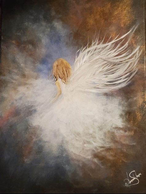 Poetic Art Painting, Acrylic Painting Angel, Angel Paintings On Canvas, Angel Painting Easy, Angels Artwork, Abstract Angel Painting, Guardian Angel Pictures, Angel Wings Painting, Angel Paintings