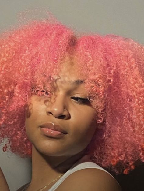 Pink 4c Hair, Blush Pink Hair, Natural Curls Hairstyles, 4c Hairstyles, Color Inspo, African Beauty, Natural Curls, Hair Inspo Color, Curled Hairstyles