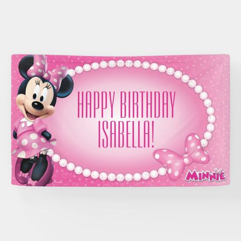 Minnie Mouse Birthday Banner Minnie Mouse Birthday Banner, Gifts Zazzle, Disney Birthday Party, Minnie Mouse Birthday Party, Minnie Birthday, Disney Birthday, Birthday Party Banner, Minnie Mouse Party, Minnie Mouse Birthday