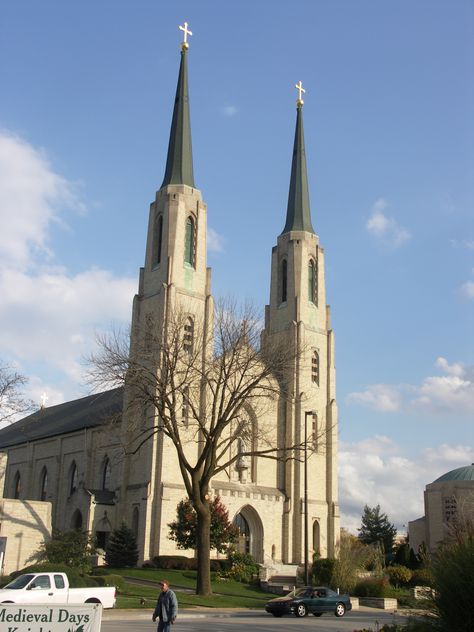 The cathedral of the Immaculate Conception Fort Wayne Cathedral Basilica, Immaculate Conception, Fort Wayne, South Bend, Cathedral Church, American Cities, Yesterday And Today, Our Lady, Indiana