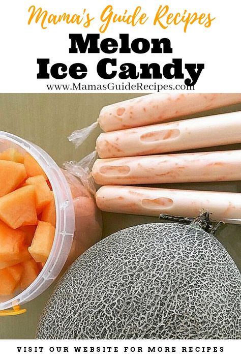 Fresh Milky Melon Ice Candy you can make for summer. Simple and classic recipe we love. No cornstarch, just fresh fruit and milk. Ice Candy Recipe, Winter Melon Soup, Lemon Juice Recipes, Watermelon Smoothie Recipes, Chinese Soup Recipes, Melon Recipes, Filipino Food Dessert, Pinoy Recipes, Ice Candy