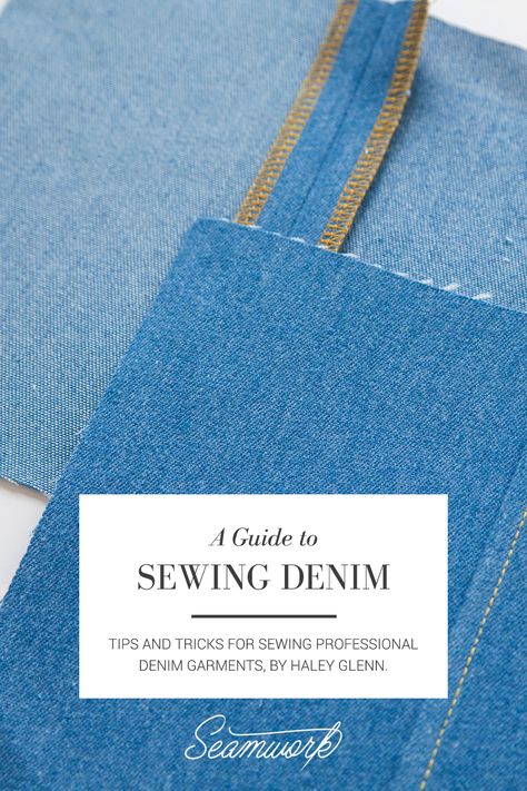 Denim Alterations, How To Sew Denim, Sewing Denim Tips, Denim Seams, Sewing With Denim, Sewing Denim Projects, Denim Sewing, Sewing Denim, Types Of Denim Fabric