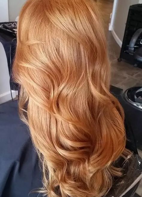 Dark strawberry blonde hair