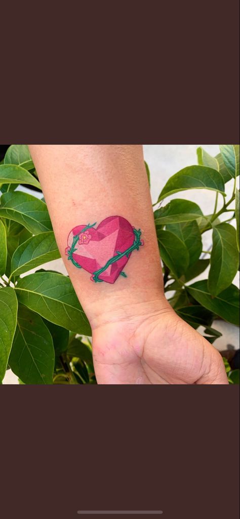 Spinel In The Garden, Spinel Steven Universe Tattoo, Spinel Tattoo Steven Universe, Steven Universe Tattoo, Universe Tattoos, Into Tattoo, Nerdy Tattoos, Gem Tattoo, Universe Tattoo