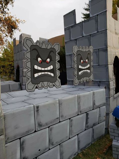 Diy Bowsers Castle, Bowser Trunk Or Treat Ideas, Bowsers Castle Decoration, Bowser Trunk Or Treat, Bowser Castle Decoration, Bowsers Castle Trunk Or Treat, Mario Castle, Bowser's Castle, Bowser Castle