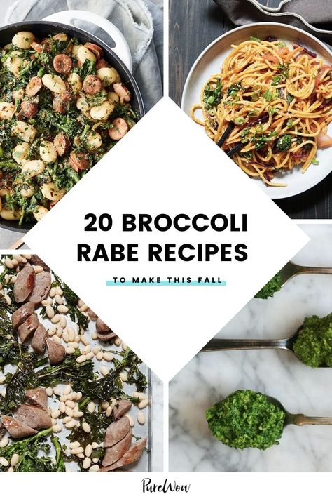 20 Broccoli Rabe Recipes to Make While The Veggie Is in Season Broccoli Rabe Recipes Italian, Brocoli Rabe Recipes, Broccoli Rabe Recipes, Rapini Recipes, Broccoli Rabe Pasta, Fall Chicken Recipes, Broccoli Rabe Recipe, Sage Butter Sauce, Broccoli Side Dish