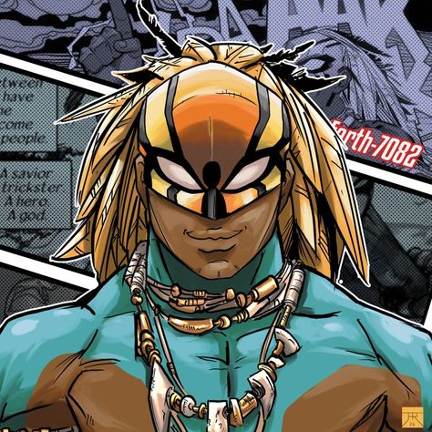 Kwaku Anansi is an African spider-god, a trickster figure who is the subject of many myths and legends - many of which were of his own invention. He would later be recruited by Spider-Man UK to join the Spider-Army taking on the Inheritors. First Appearance: Spider-Man: Fairy Tales #2 (2007) Created By: C.B. Cebulski and Niko Henrichon Anansi The Spider Art, Kwaku Anansi, Spider God, Anansi The Spider, Man Fairy, Spider Man And Venom, Eve Aesthetic, Spiderman Oc, Drawing Marvel