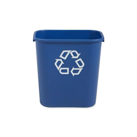 Rubbermaid Commercial Products Plastic Container, 7 Gal., Blue (FG295673BLUE) | Quill.com Recycle Symbol, Trash Containers, Recycling Containers, Beige Style, Trash Bag, Recycle Trash, Trash Bins, Trash Bags, Waste Basket